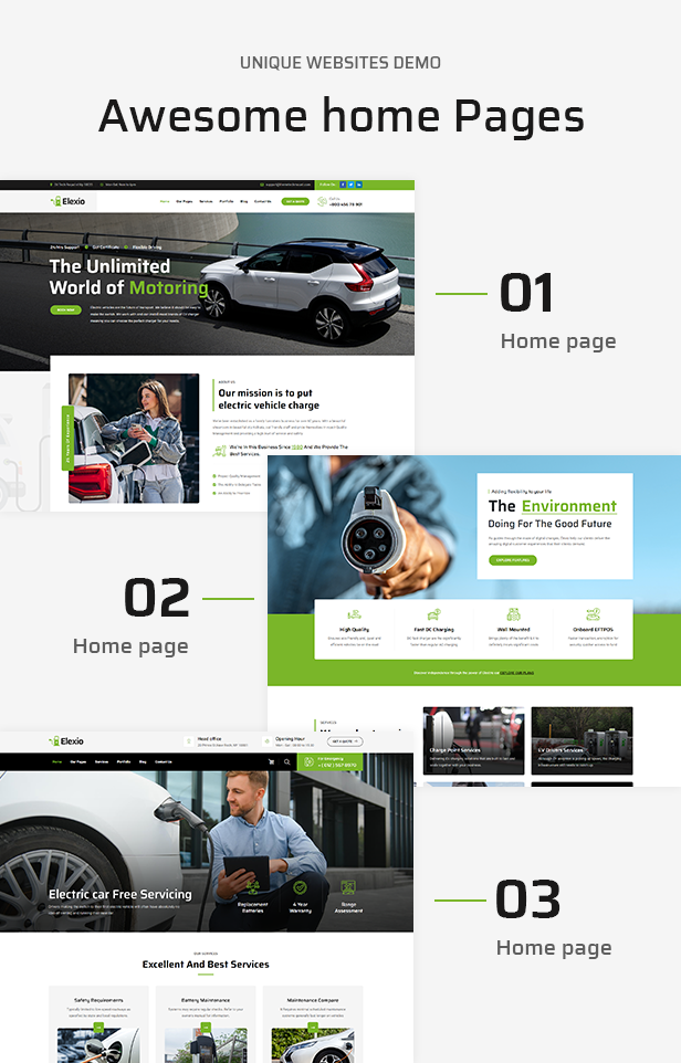 Elexio - Electric Vehicle & Charging Station HTML5 Template