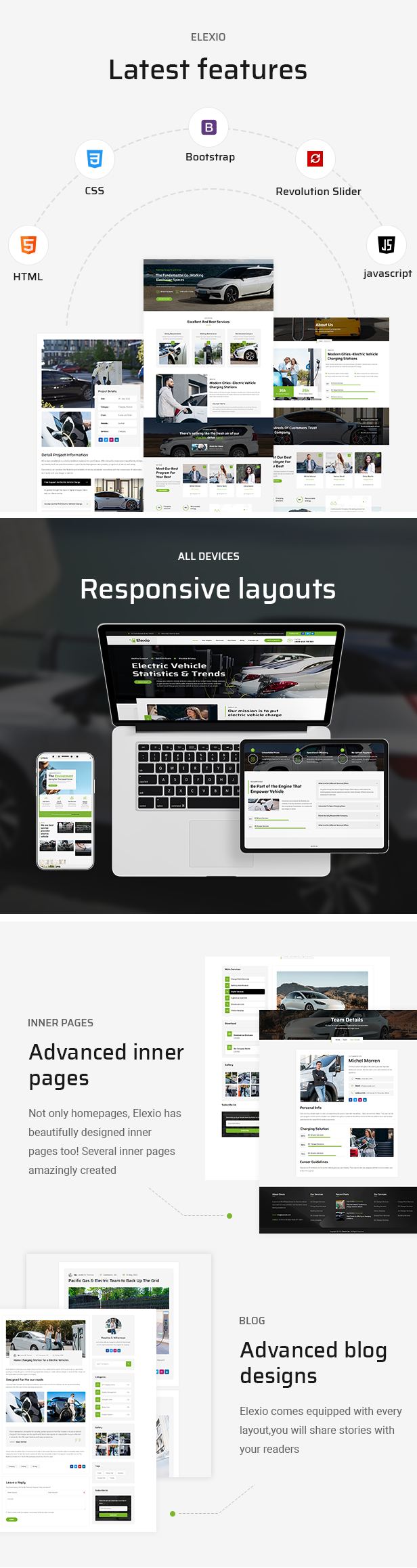 Elexio - Electric Vehicle & Charging Station HTML5 Template