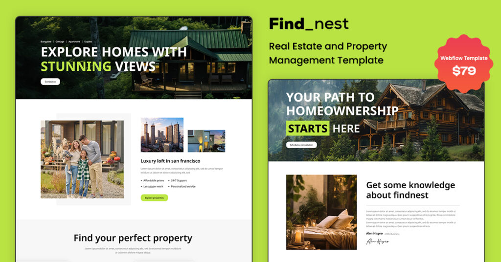 Findnest Webflow Template