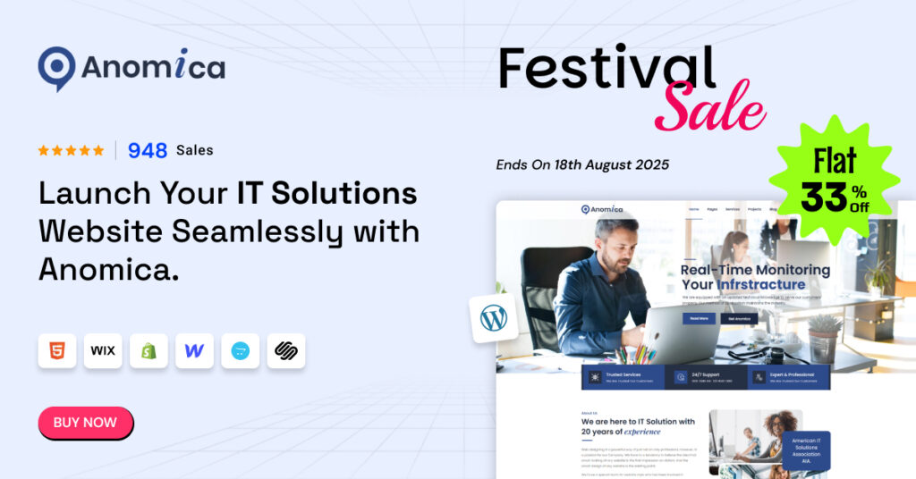 Anomica - IT Solutions and Services WordPress Theme + RTL