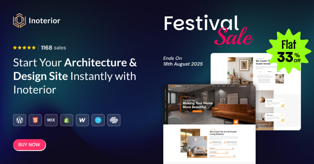 Inoterior - Architecture & Interior Designer WordPress Theme + RTL