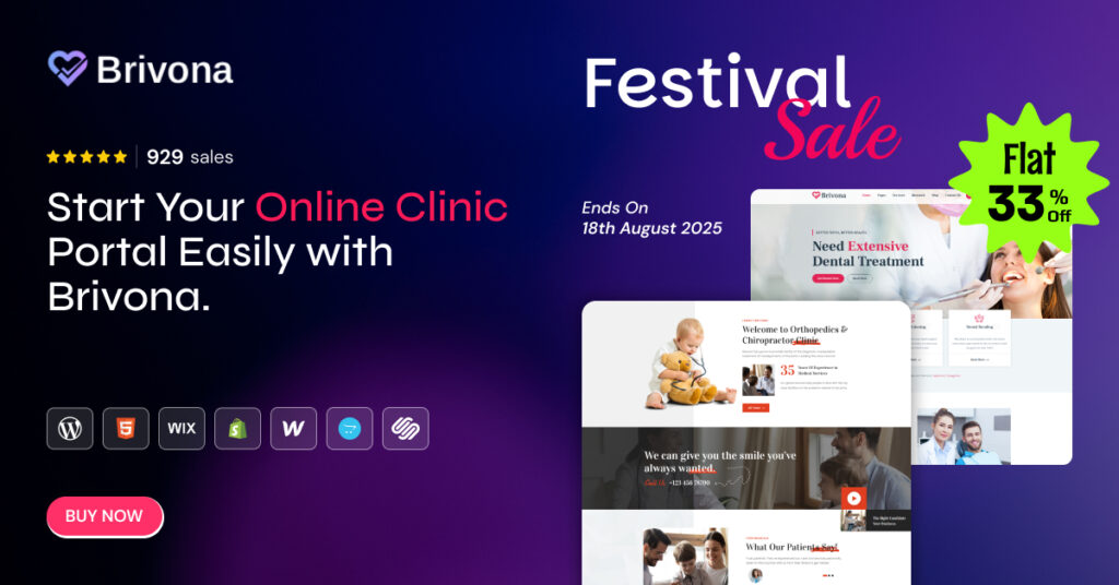 Brivona - Clinical Websites WordPress Theme with Appointments Booking