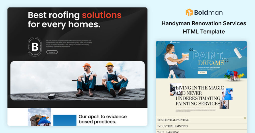 Boldman - Handyman Renovation Services HTML Template