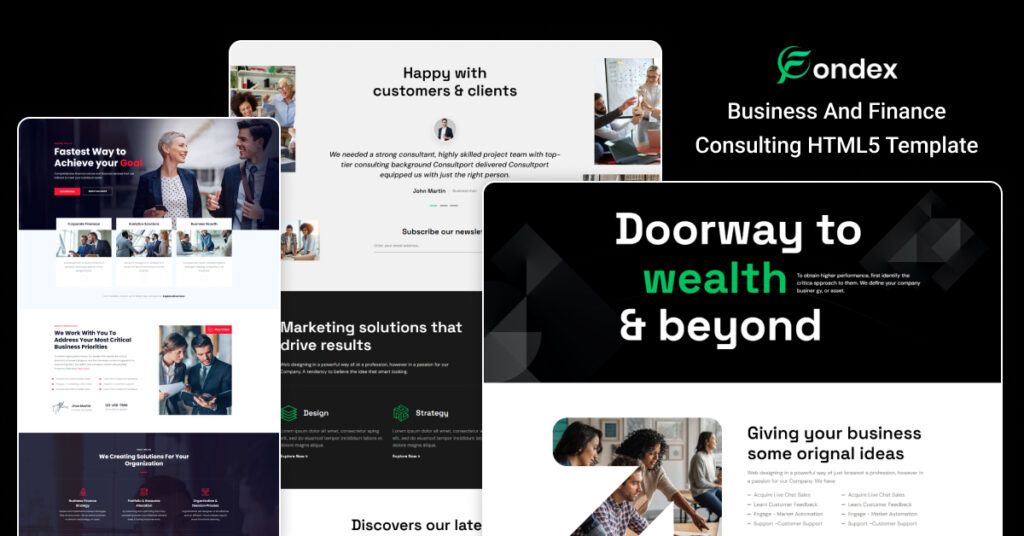 Fondex - Business and Finance Consulting HTML5 Template