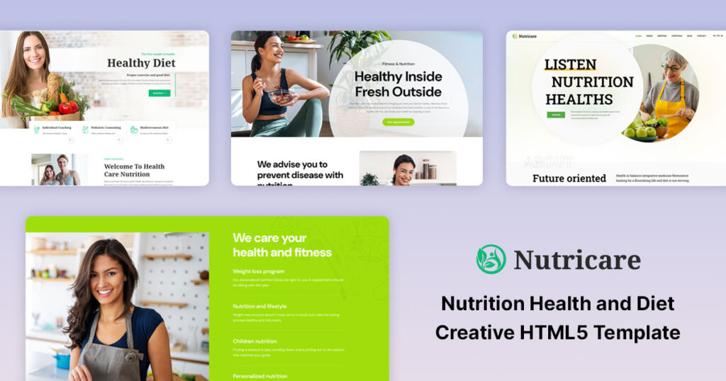 Nutricare | Nutrition Health and Diet Creative HTML5 Template