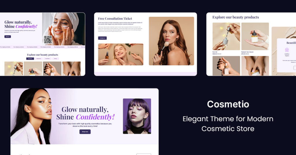 Cosmetio- Beauty and Skincare Wix Template