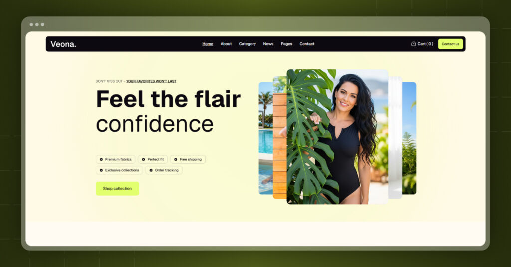 Veona- One Piece and Lingerie E-commerce Website Webflow Template