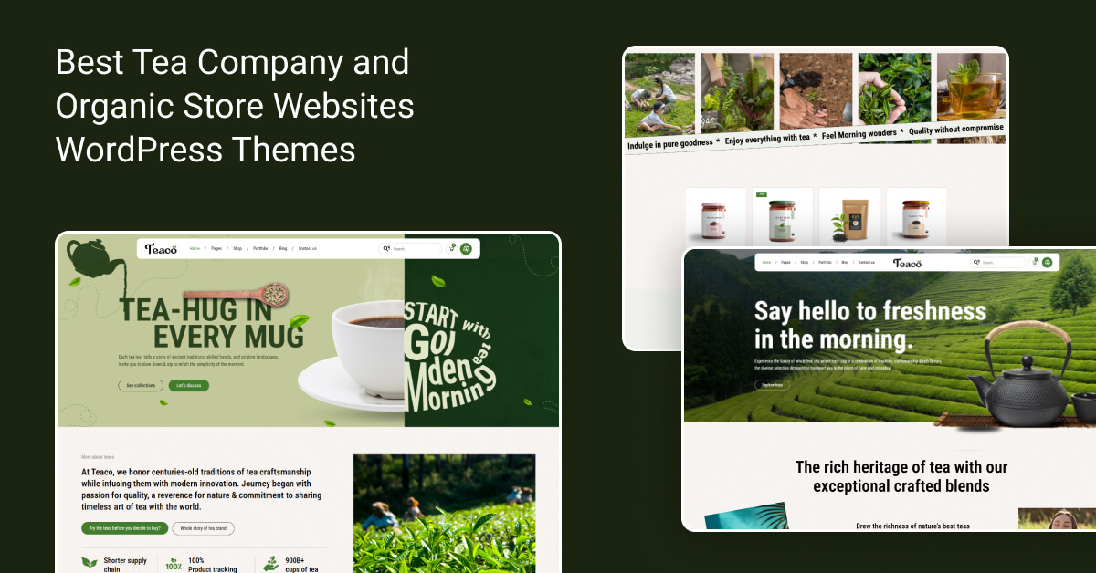 Tea Company and Organic Store Websites