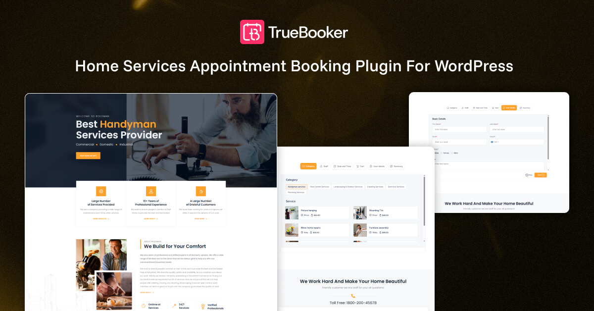 Home Services Appointment Booking Plugin For WordPress.