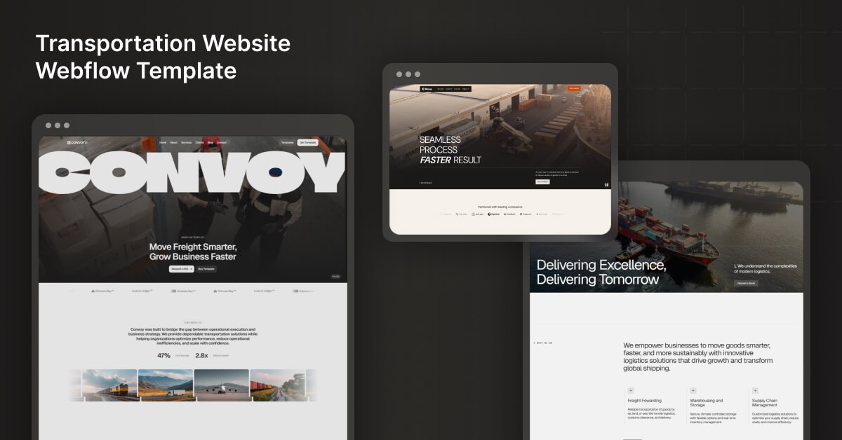 Transportation Service Website Webflow Template