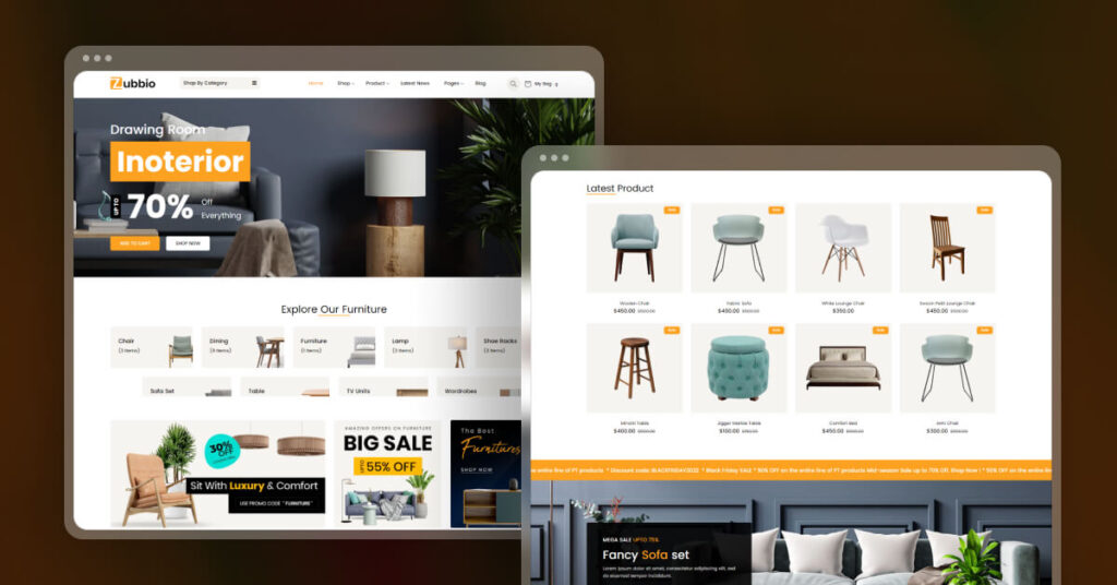 Zubbio - Shopify Furniture Store Shopify Theme