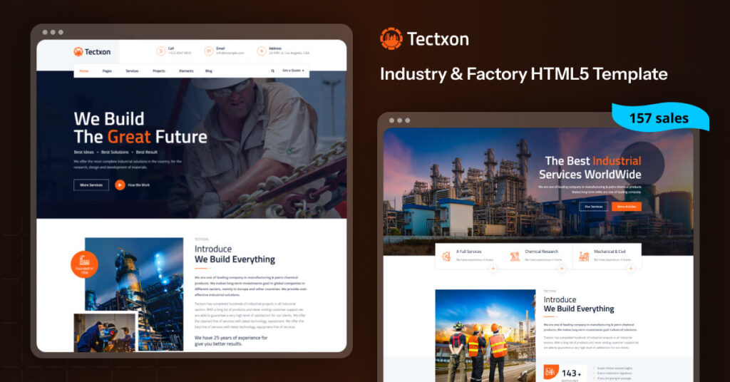 Inqord Tectxon - Industry & Factory HTML5 Template