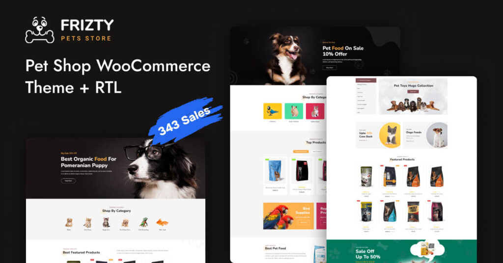 Home Frizty - Pet Shop WooCommerce Theme + RTL