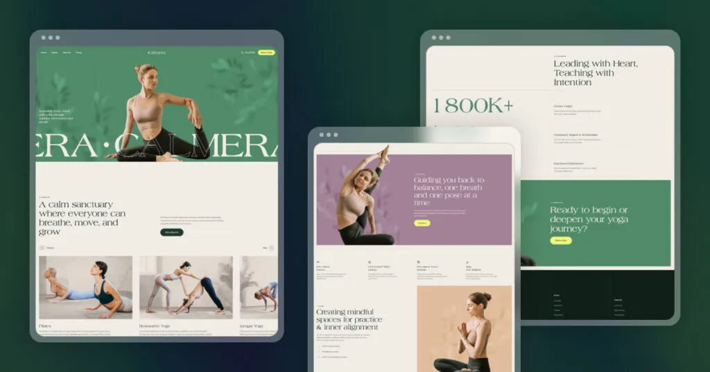 Calmera - Wellness and Fitness Website Webflow Template