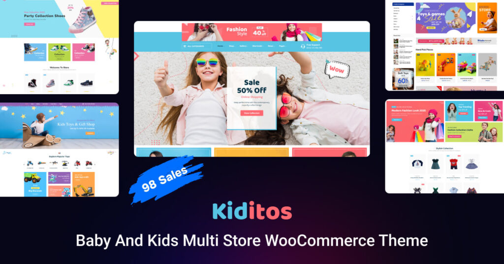 Home Kiditos - Baby and Kids Multi Store WooCommerce Theme
