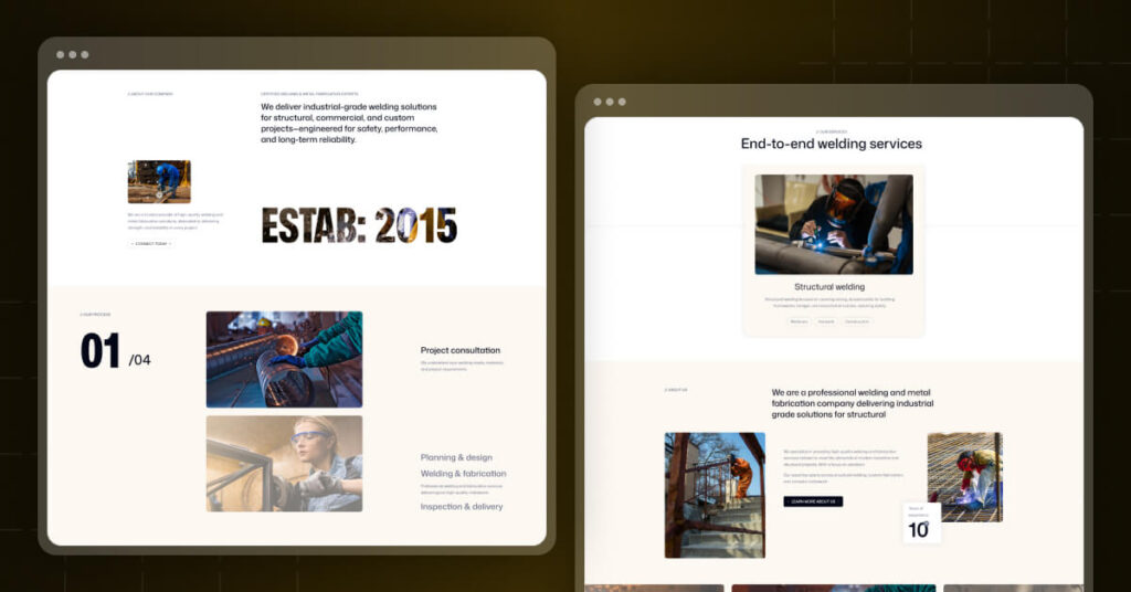 Welding Website Webflow Template