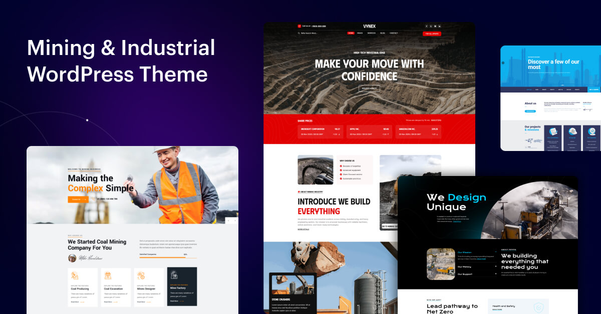 Mining and Industrial Website WordPress Theme