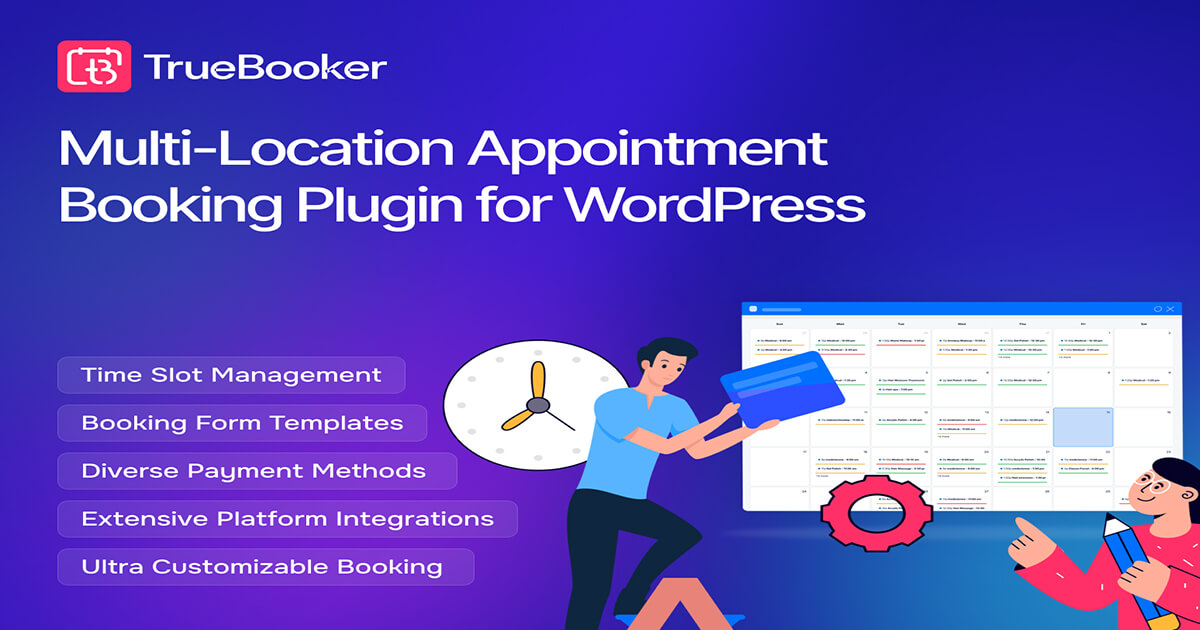 Multi Location Appointment Booking Plugin for WordPress Websites.