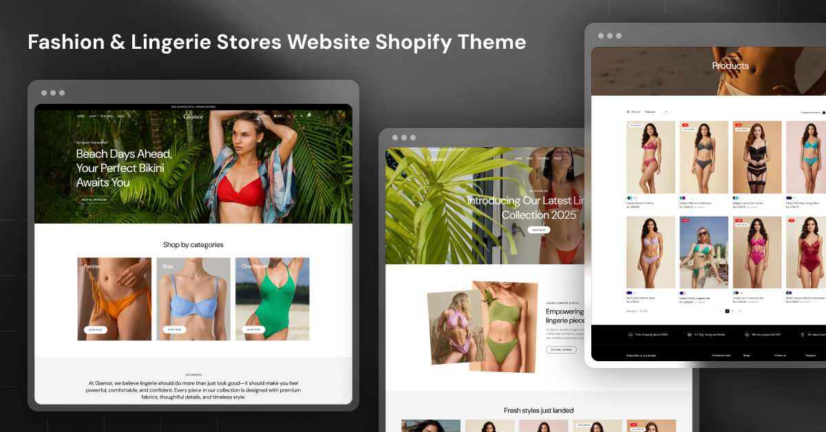 Best Fashion and Lingerie Stores Website Shopify Theme 2026.