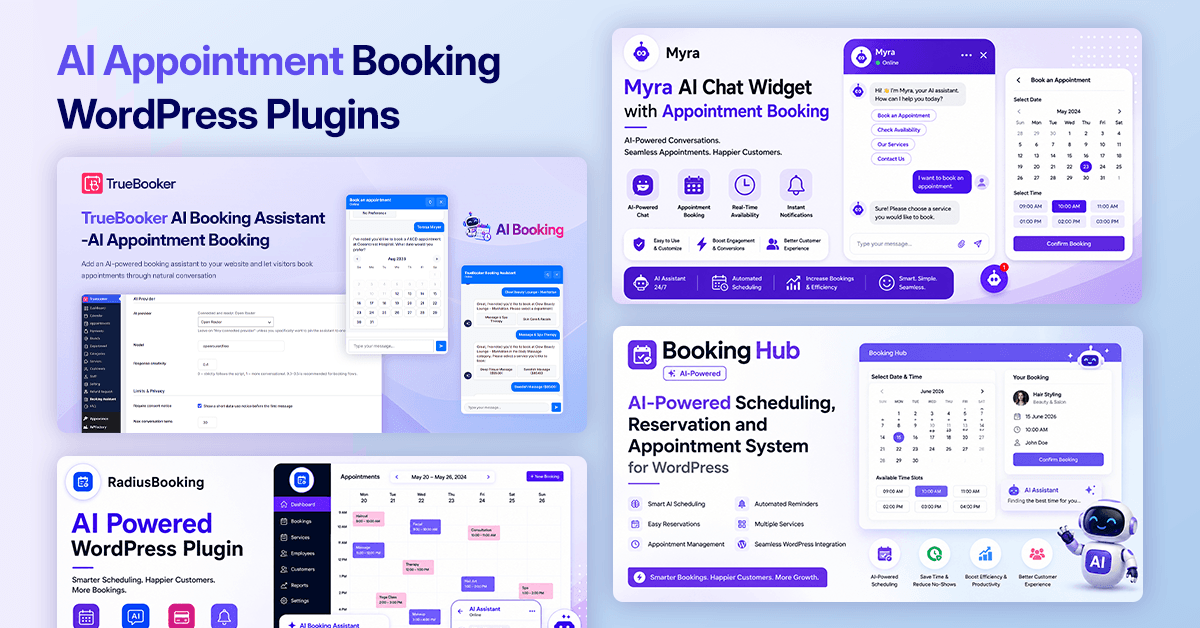 Top 4 AI Appointment Booking WordPress Plugins 2026