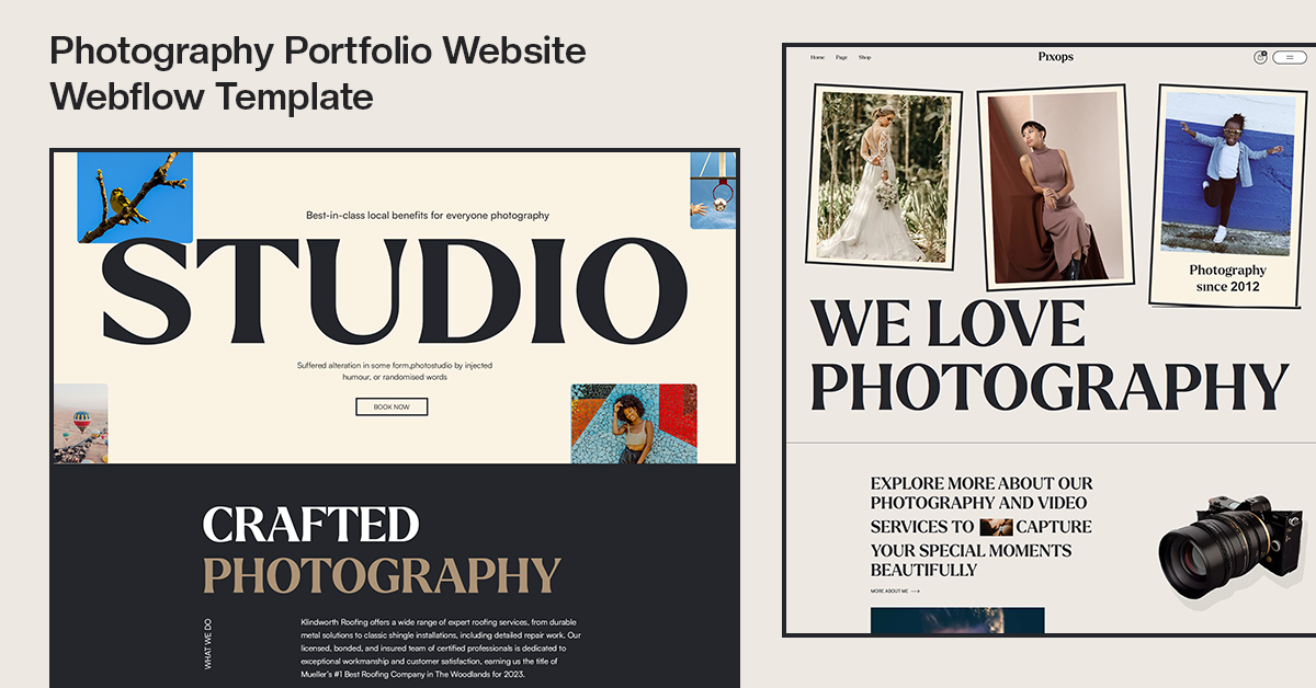 Popular Photography Portfolio Website Webflow Template 2026
