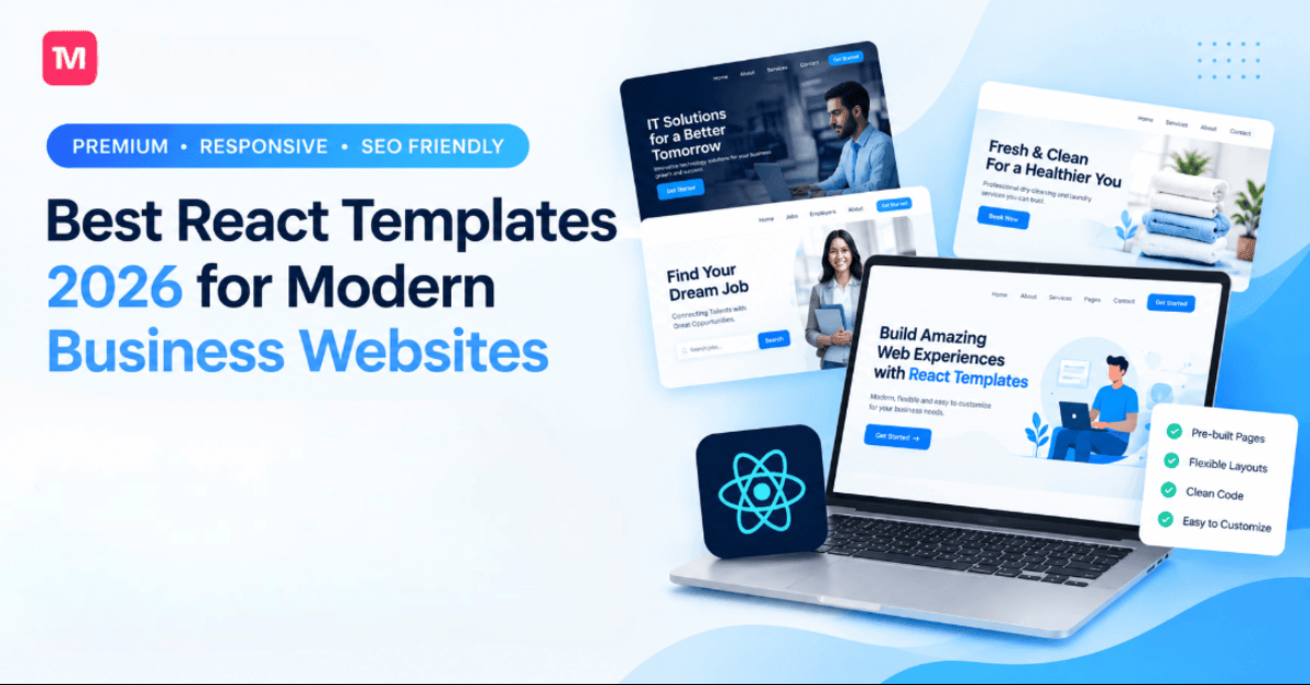 Best React Templates 2026 for Modern Business Websites