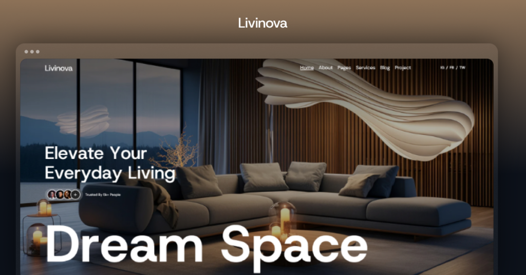 Livinova Architecture & Interior Designer Webflow Template