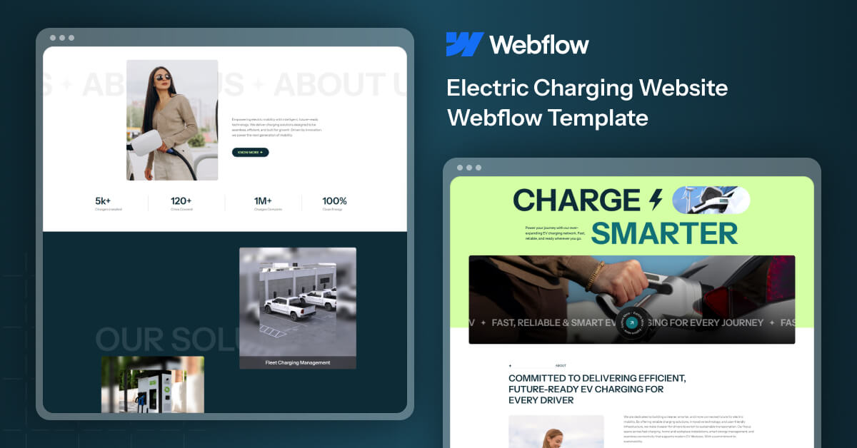 Electric Charging Ecommerce Website Webflow Template