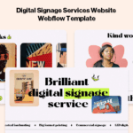 Highest Selling Digital Signage Services Website Webflow Template 2026