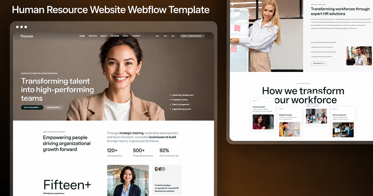 Human Resource Website Webflow Template