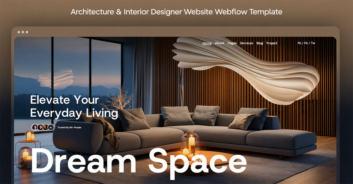Architecture & Interior Designer Website Webflow Template