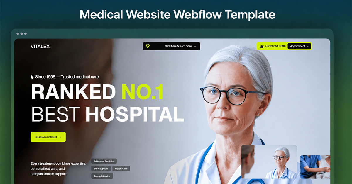 Best Medical Website Webflow Template 2026